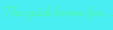 Image with Font Color 4BF5C3 and Background Color 48EEF1